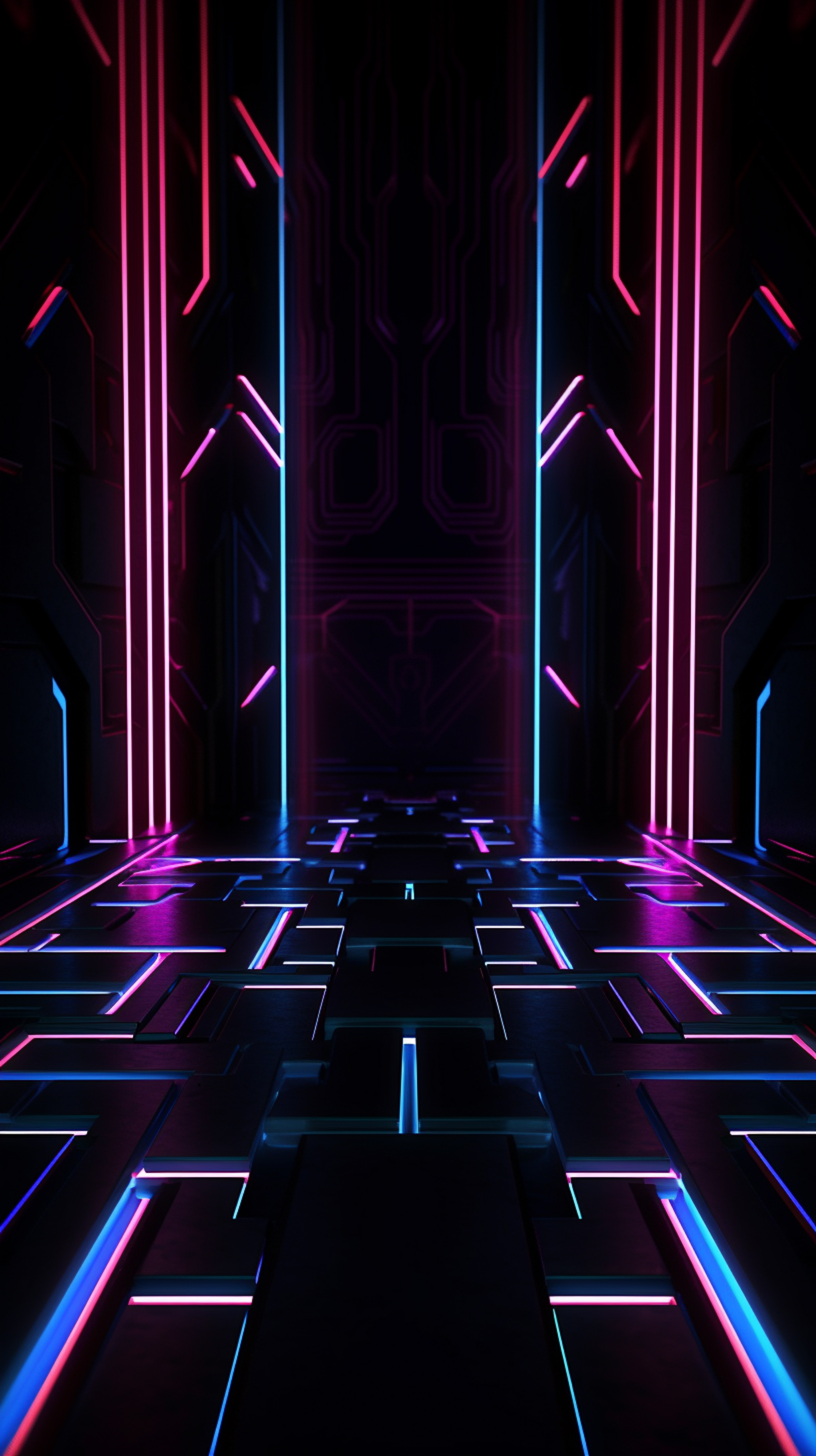 close-up-futuristic-room-with-neon-lights-generative-ai